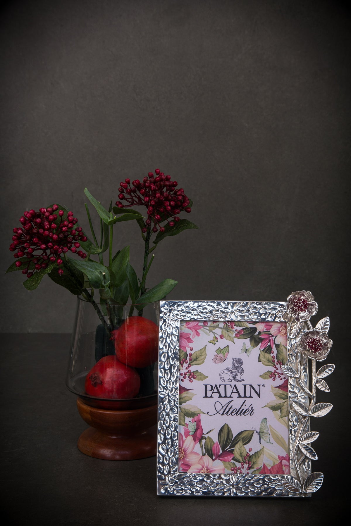A ROSE IN ARGENT FRAME