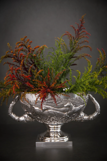 Nāt candy box on tray —, Indian Silver